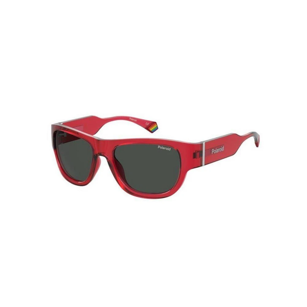 Polaroid Unisex Red Rectangular Sunglasses - Sunglasses - 55 Mm - Accessories