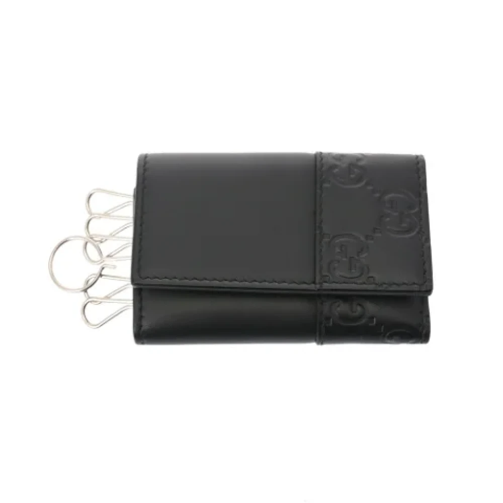Gucci Vintage Pre-owned Leather wallets Black Heren