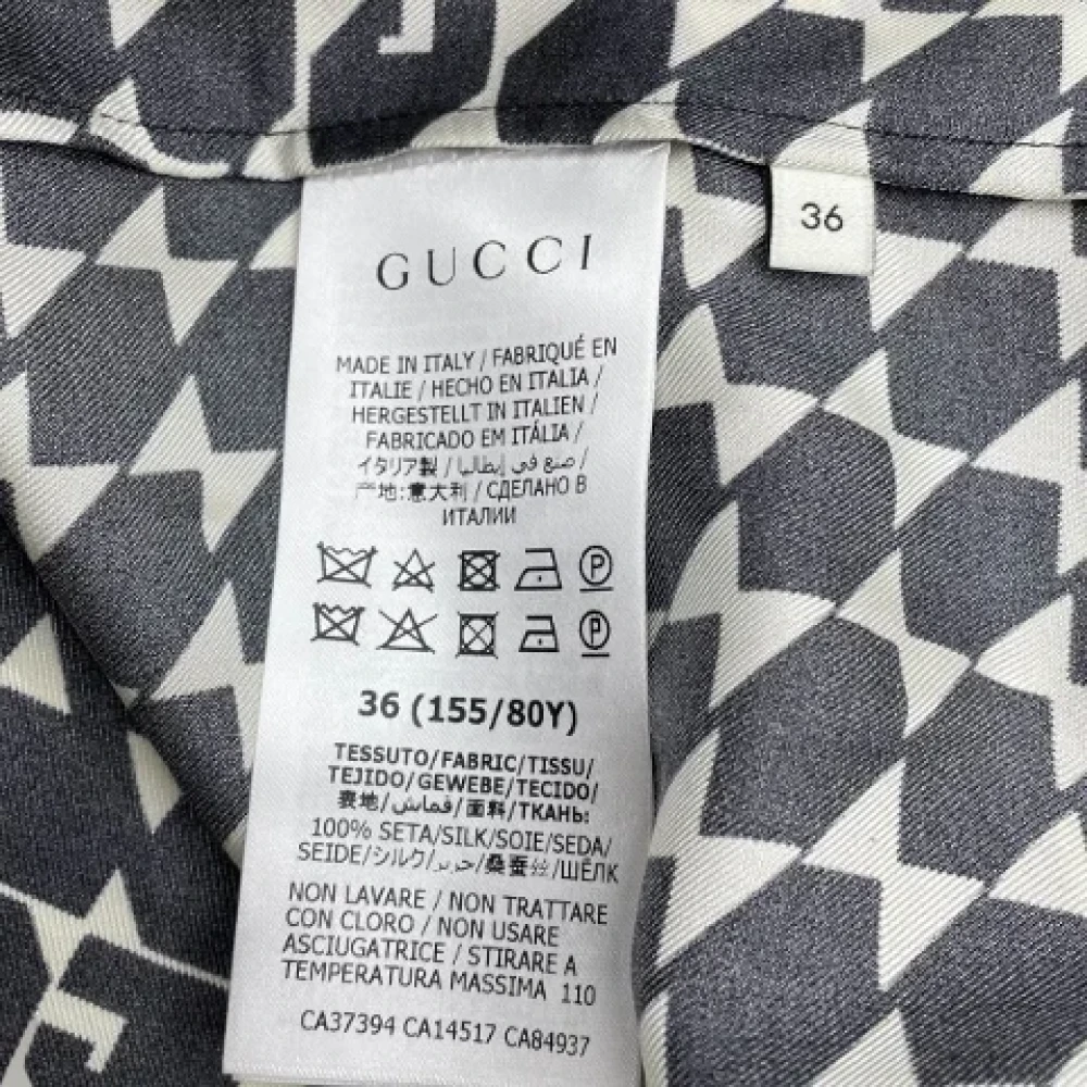 Gucci Vintage Pre-owned Silk tops Black Dames