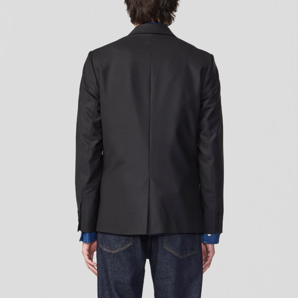 Nn07 Klassieke Zwarte Wollen Blazer Black Heren