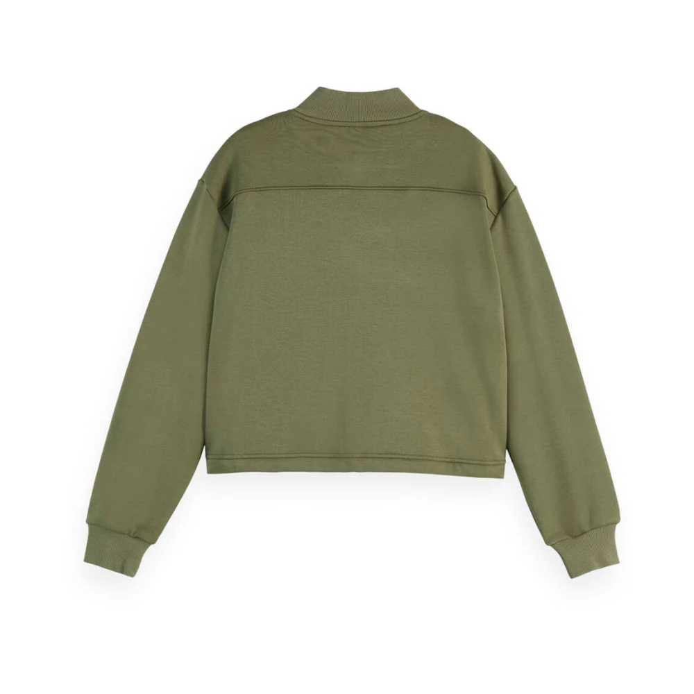 Scotch & Soda Jersey Bomber Vest Green Dames