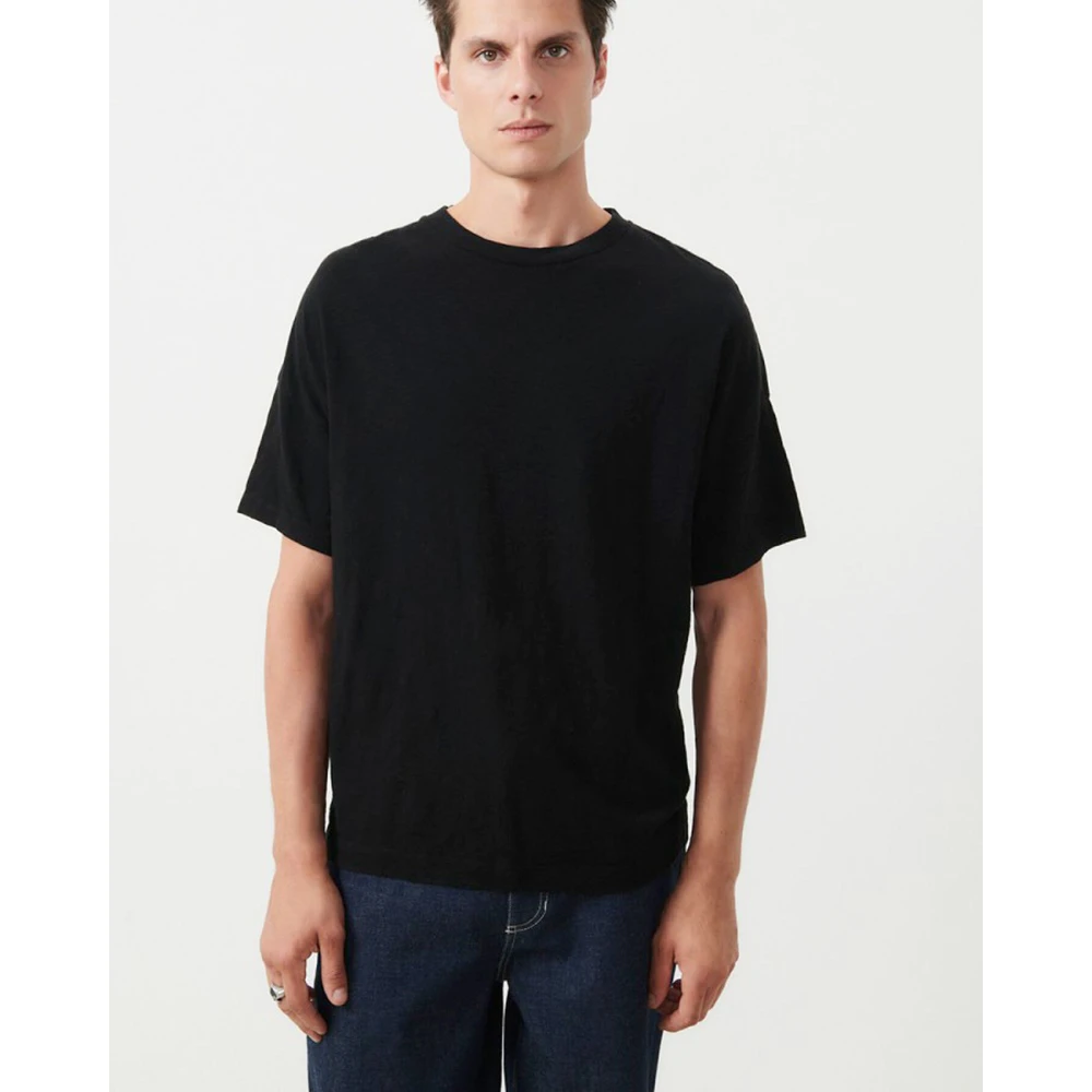 American vintage Bysapick Oversized Katoenen T-Shirt Noir Black Heren