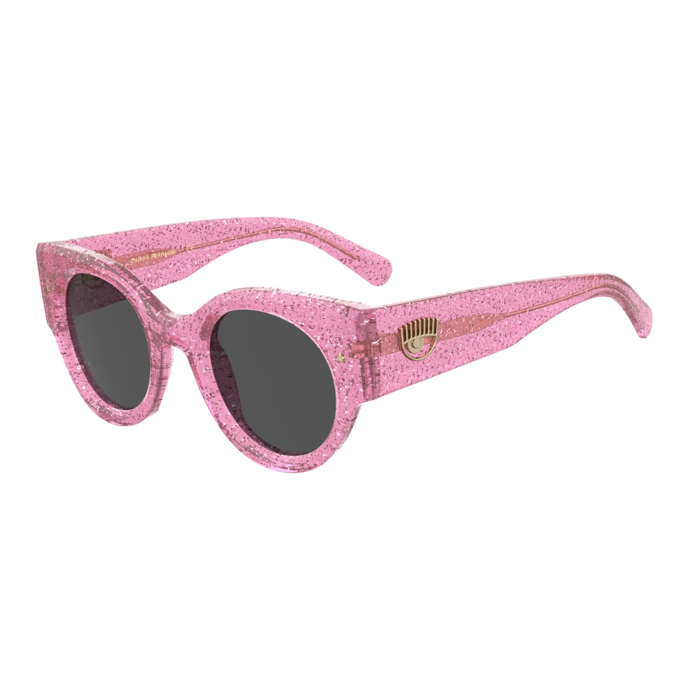 Chiara Ferragni Collection Rosa Glitter Solglasögon CF 7024/S Pink, Dam