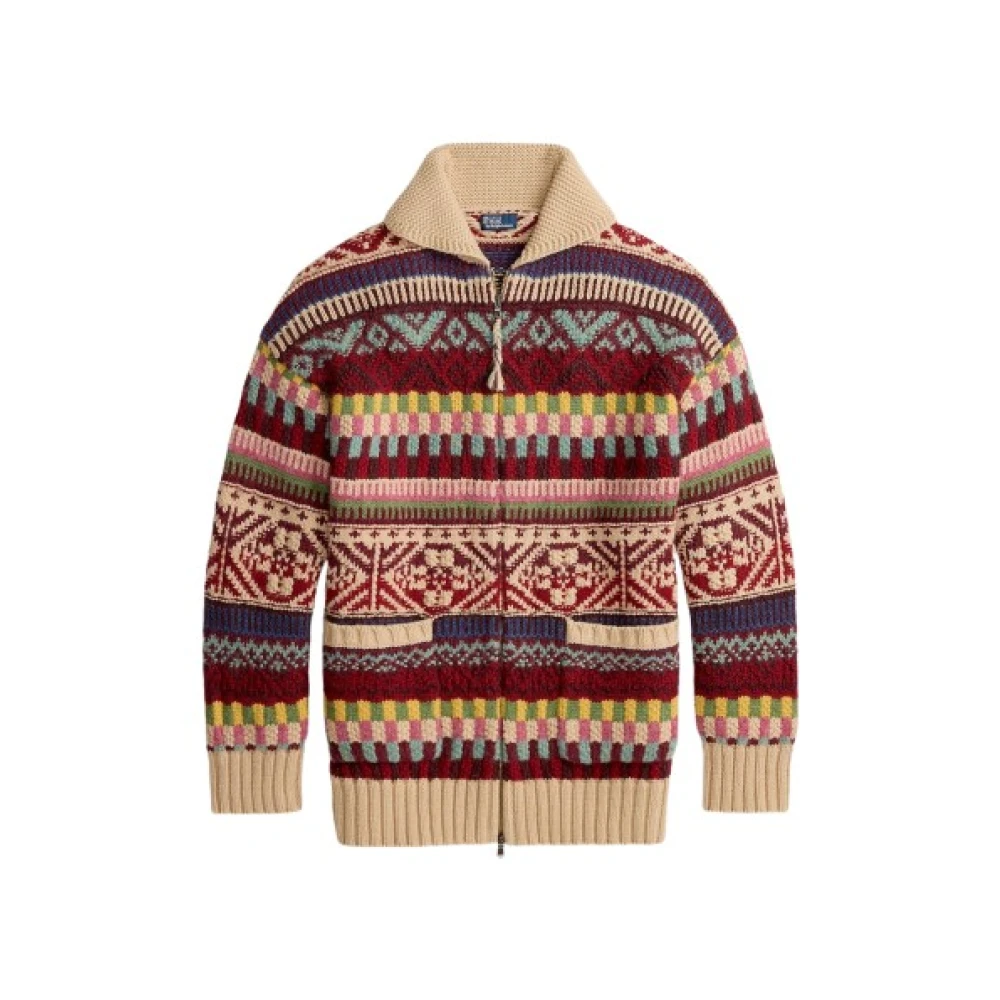 Polo Ralph Lauren Zip-Front Jacquard Cardigan - Female - Cardigans - Multicolor - Xs - Knitwear