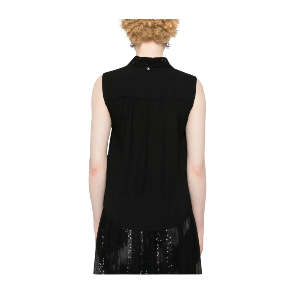 Liu Jo Stijlvolle Tanktop voor Vrouwen Black Dames