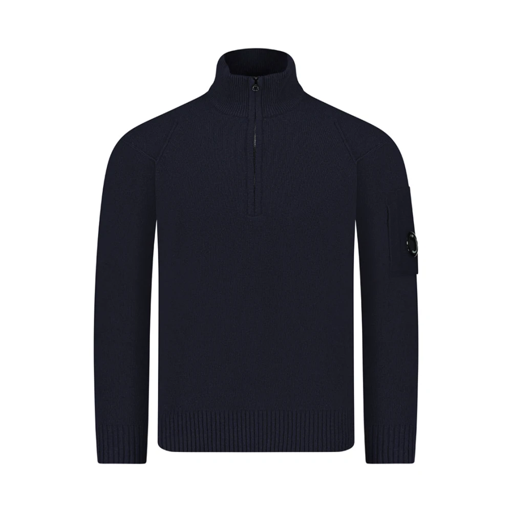 C.P. Company Half Zip Gebreid in Marineblauw Blue Heren