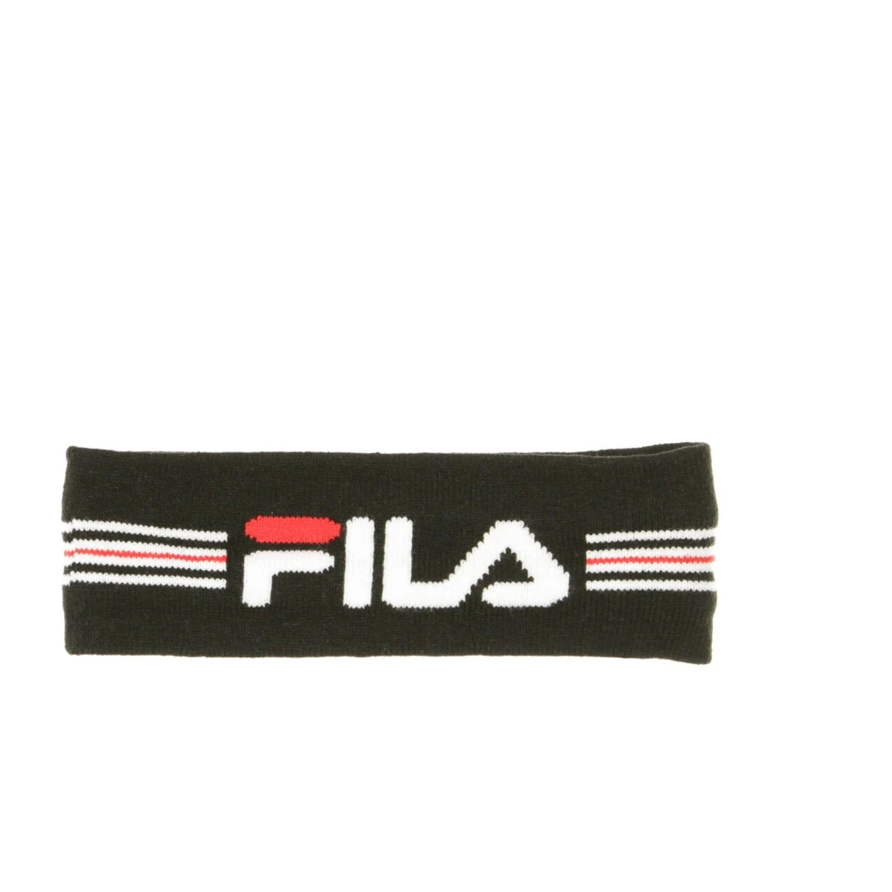 Fila Intarsia Gebreide Hoofdband Zwart Wit Rood Black Heren