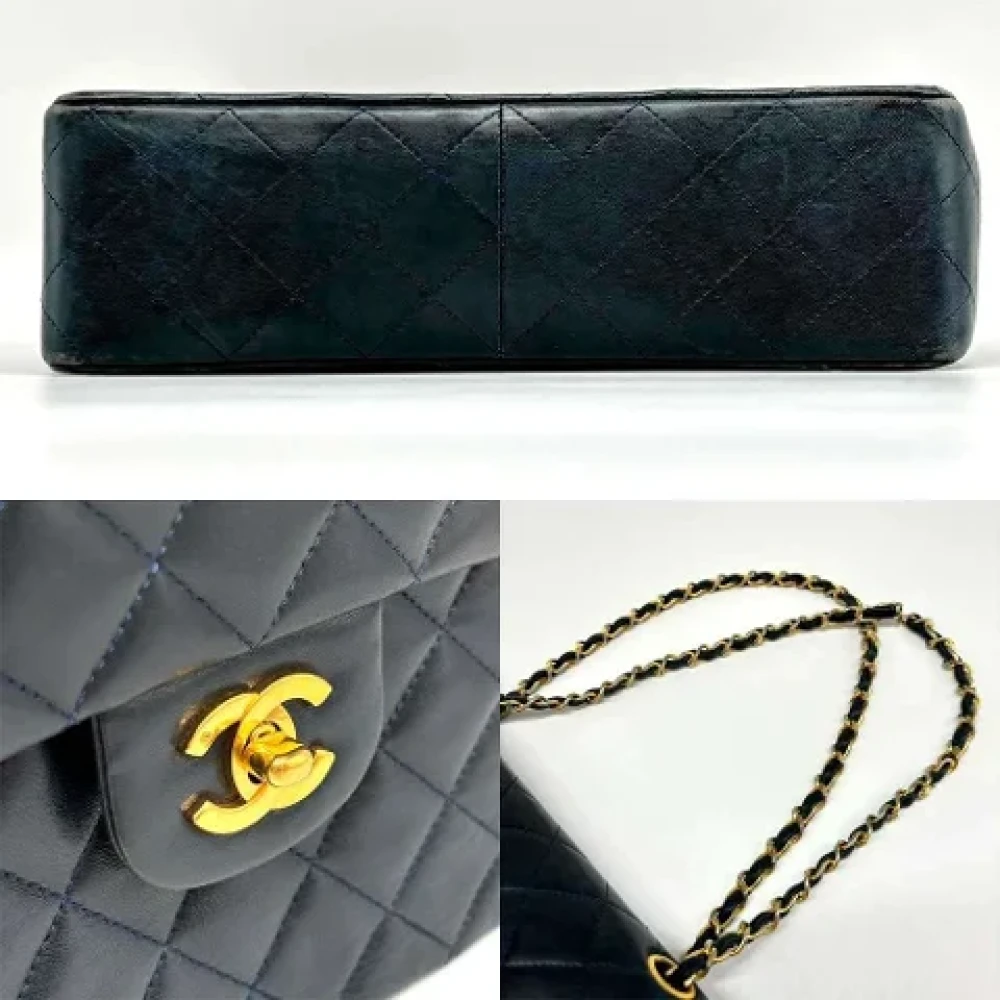 Chanel Vintage Pre-owned Leather chanel-bags Blue Dames