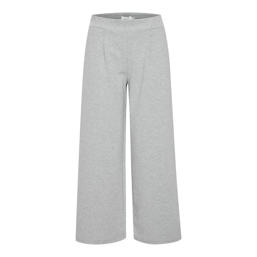 Ichi Kvinno Grå Byxor Dam, Xs, Wide Byxor