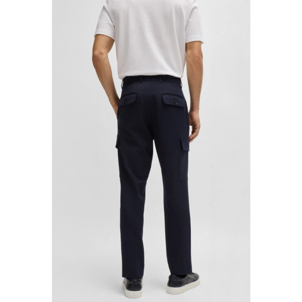 Hugo Boss Blauwe Cargo Broek met Zakken Blue Heren