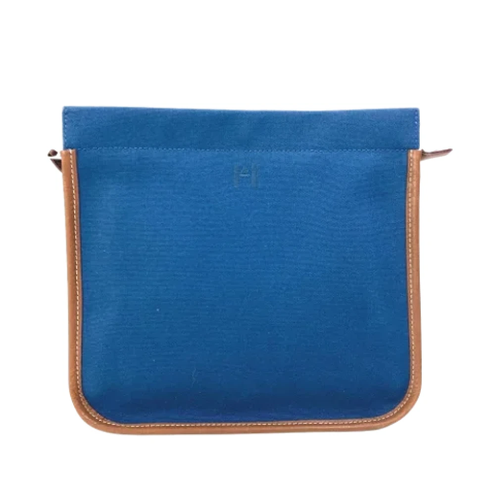 Hermès Vintage Pre-owned Fabric clutches Blue Heren