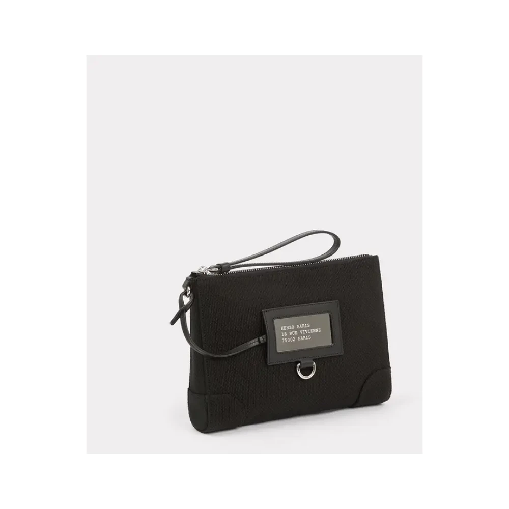 Kenzo Zwarte Tas Geïnspireerd op Reizen met Badgehouder Black Dames