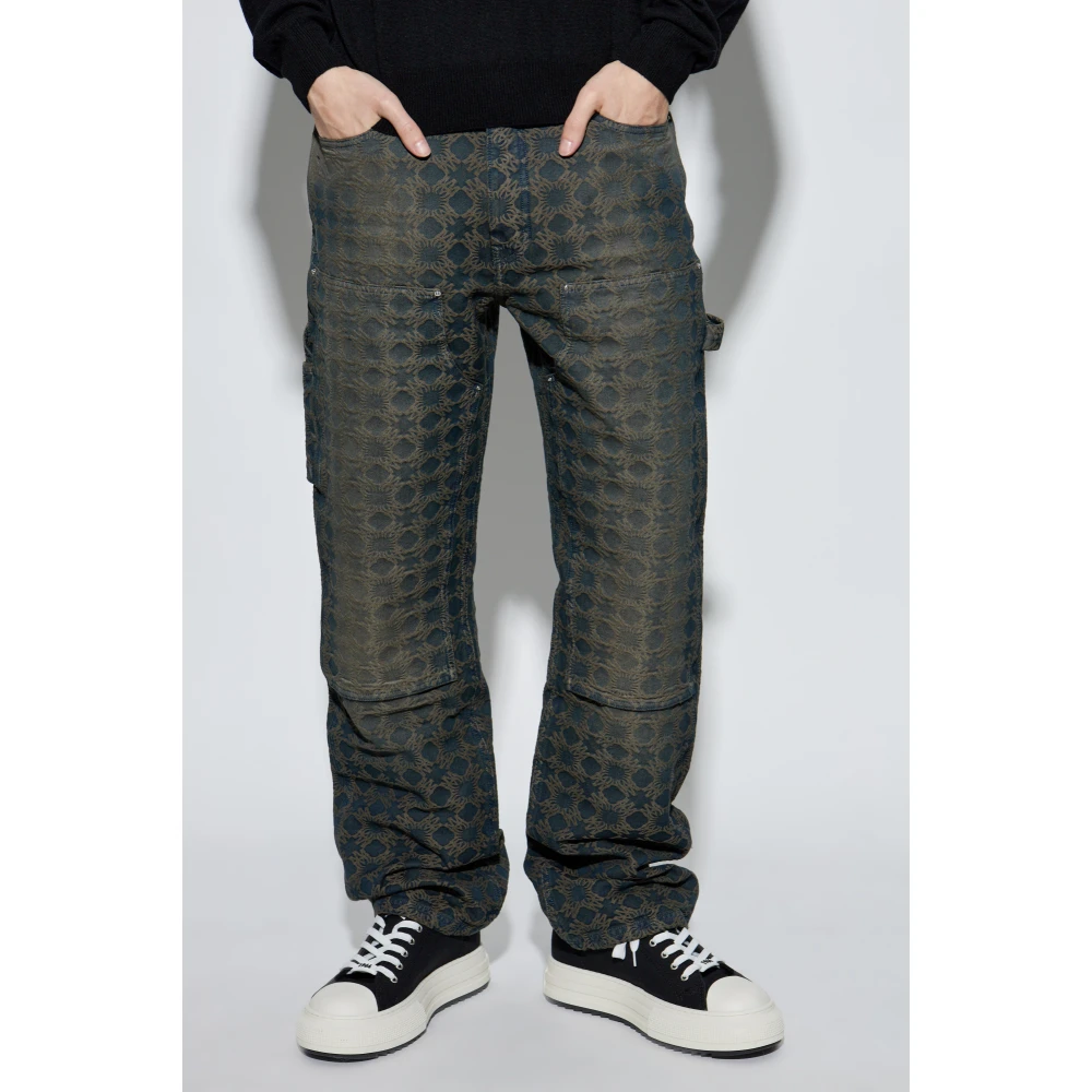Amiri Jeans met logo Blue Heren