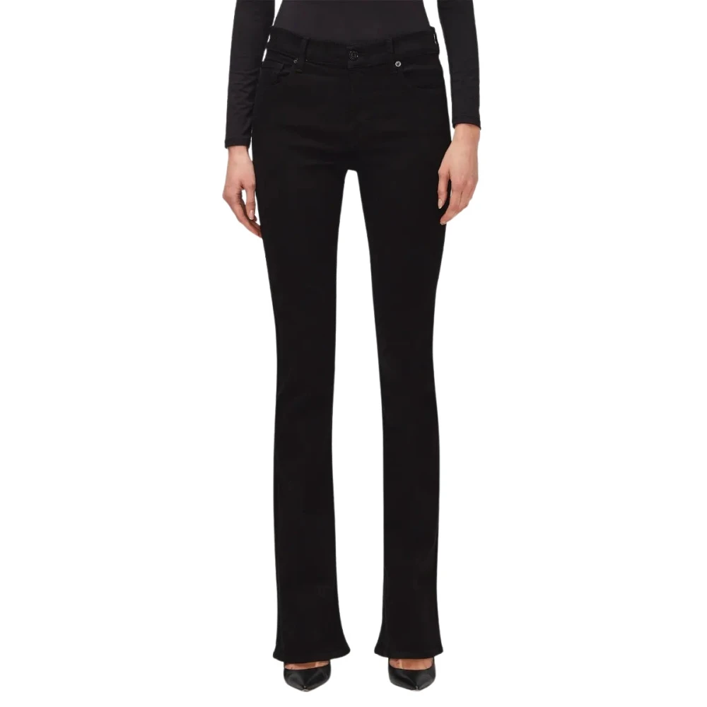 7 For All Mankind Jeans Flare Black Dames