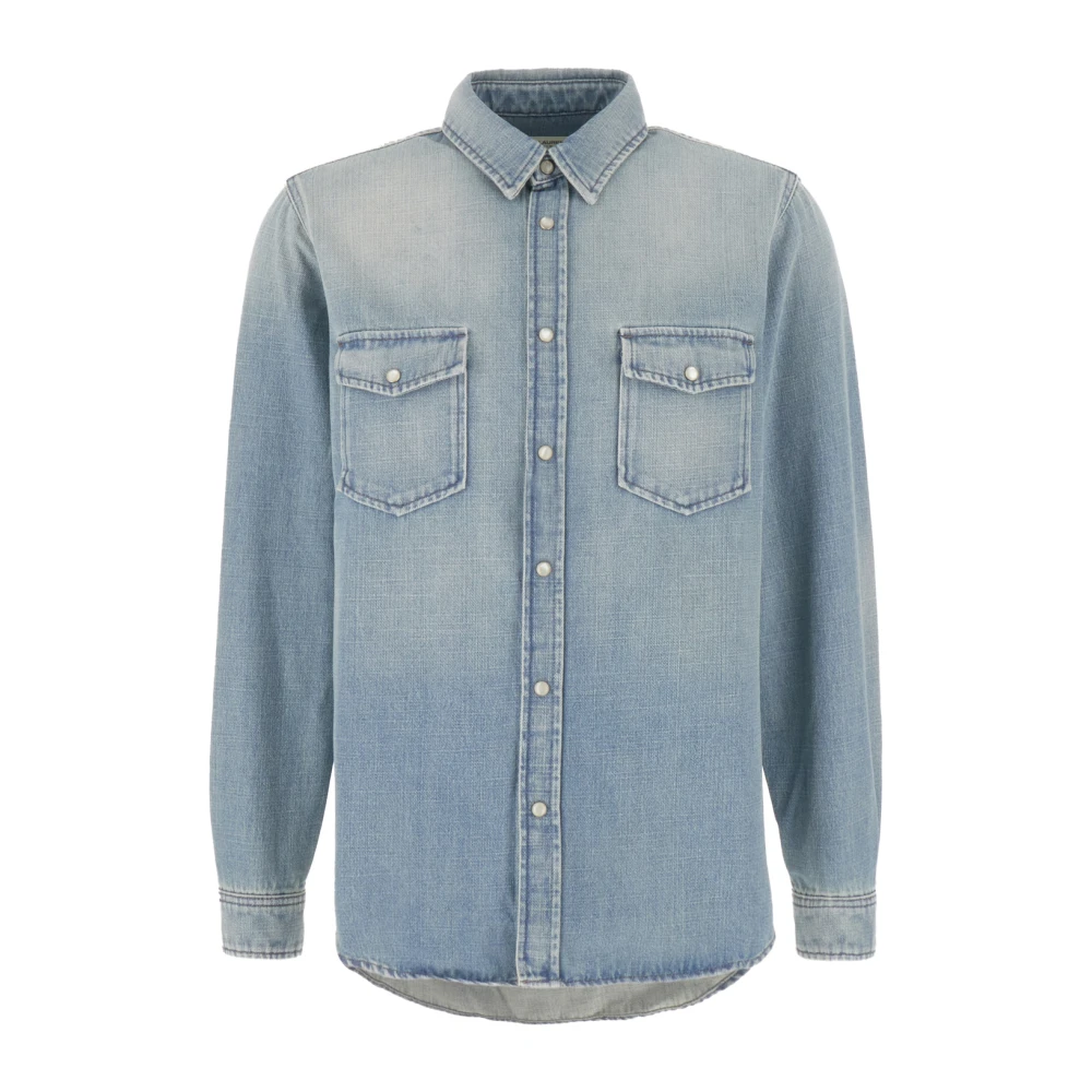 Saint Laurent Stijlvolle Overhemden Collectie Blue Heren