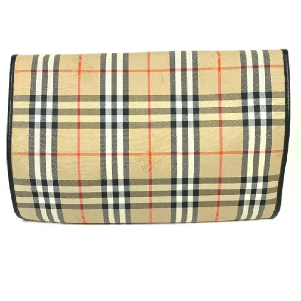 Burberry Vintage Pre-owned Fabric clutches Beige Dames