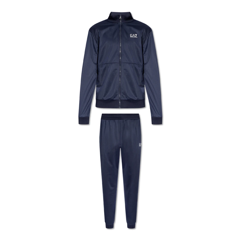 Emporio Armani EA7 Sweatshirt en sweatpants set Blue Heren