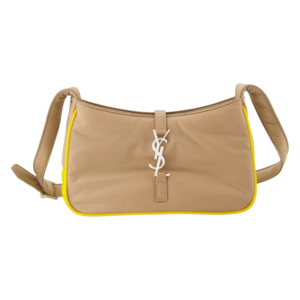 Saint Laurent Men's Beige Le 5 À 8 Leather Shoulder Bag