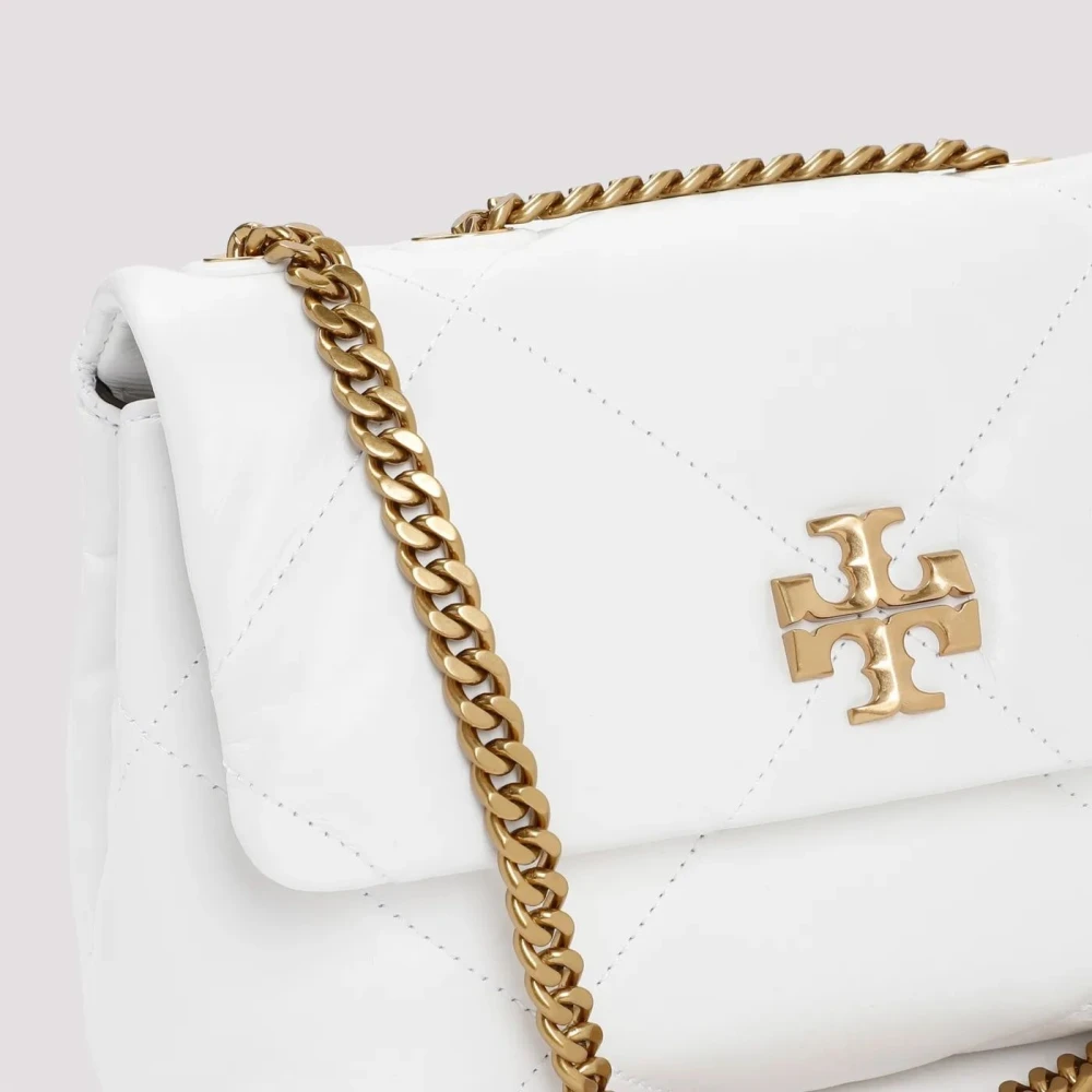 TORY BURCH Diamant Quilt Convertible Tas White Dames