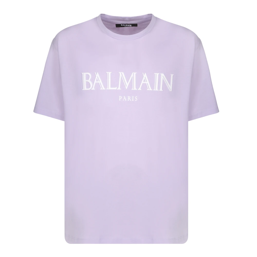 Balmain T-Shirts Purple Heren
