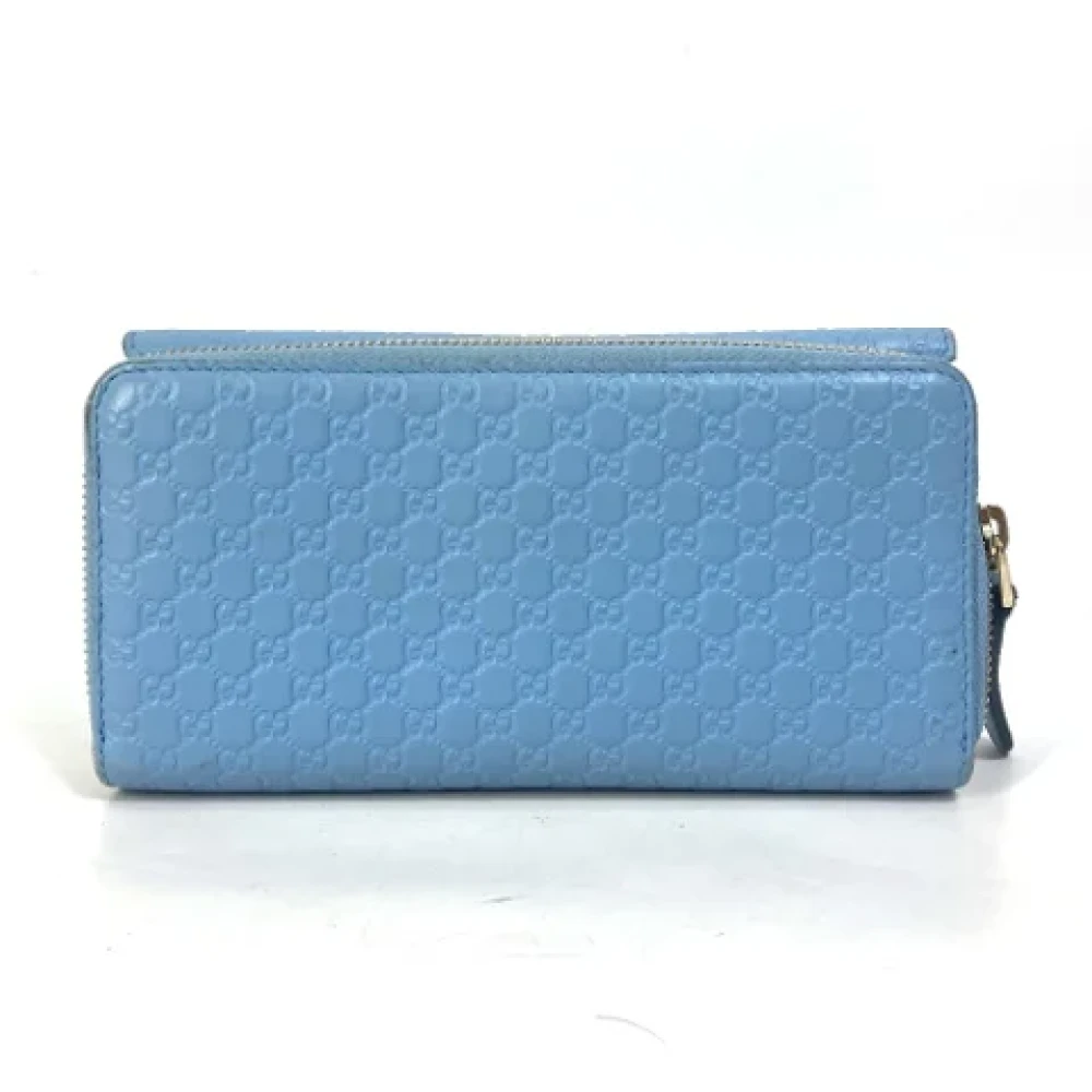 Gucci Vintage Pre-owned Leather wallets Blue Dames