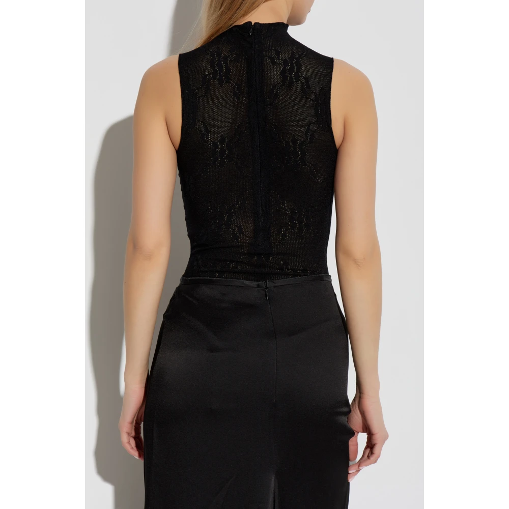 Victoria Beckham Kanten bodysuit Black Dames
