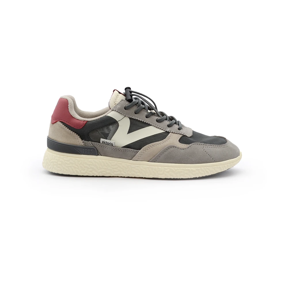 Victoria Grijze Mesh Sneakers met Suède en Leren Details Heren Schoenen Veelkleurig Multicolor