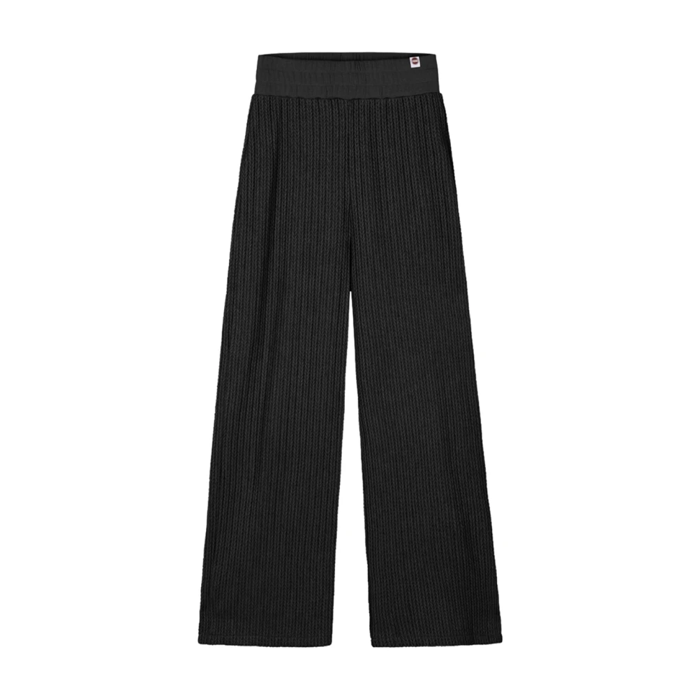 Colmar Zwarte Gebreide Broek met Trekkoord Taille Black Dames