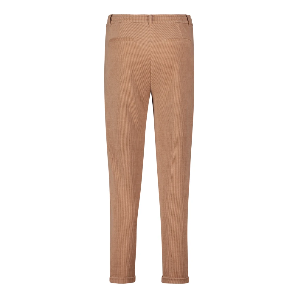 Betty & Co Casual broek met structuur Brown Dames
