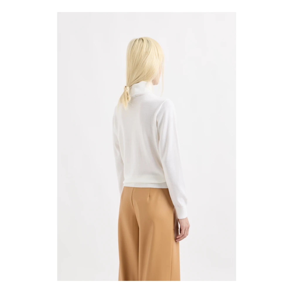 Armani Exchange Witte Dolcevita-trui Zachte Wol White Dames