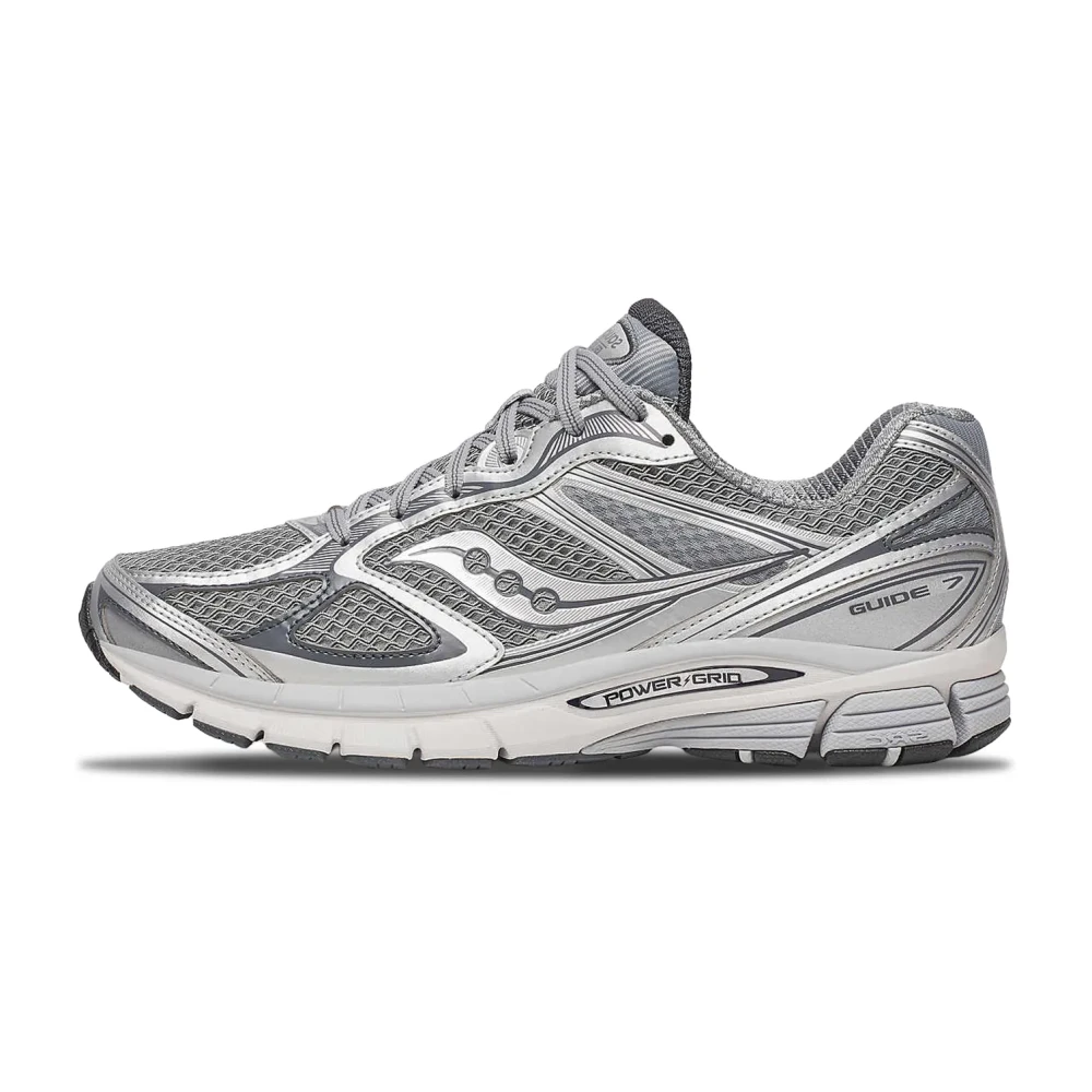 Saucony Gray Grey Silver Trainers With Sporty Design - Male - Sneakers - 4 Uk - Shoes