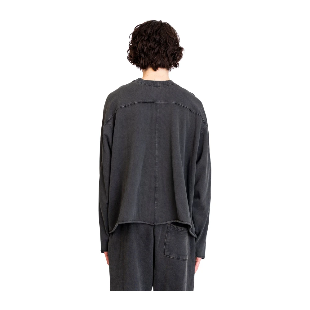 Entire Studios Zwart Gewassen Longsleeve Tee Black Heren