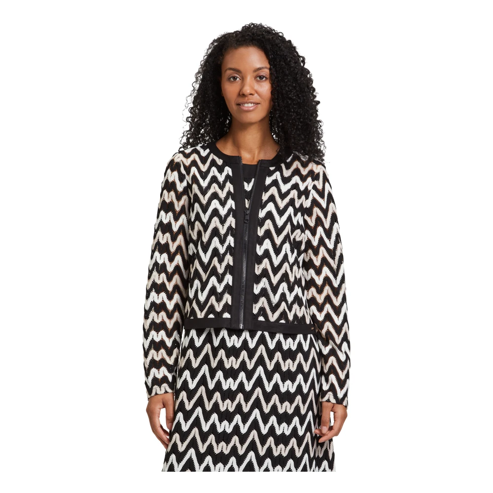 Betty & Co Klassieke Blazerjas met Kraag Black Dames