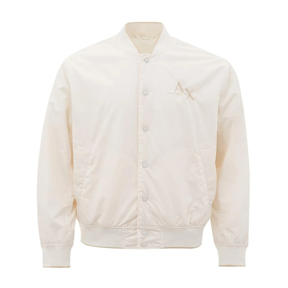 Armani Exchange Witte Polyester Ritsjas Modern Ontwerp White Heren