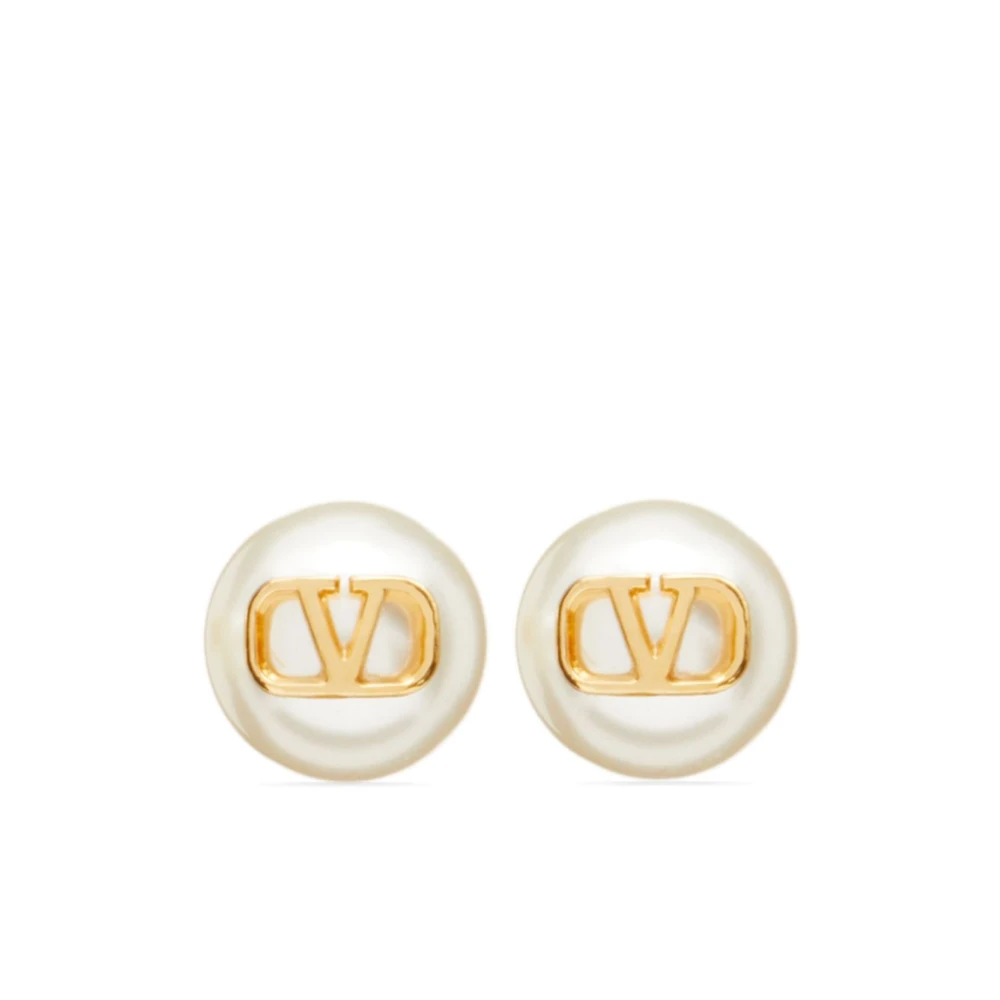 Valentino Garavani Women's Golden Vlogo Signature Pearl Earrings