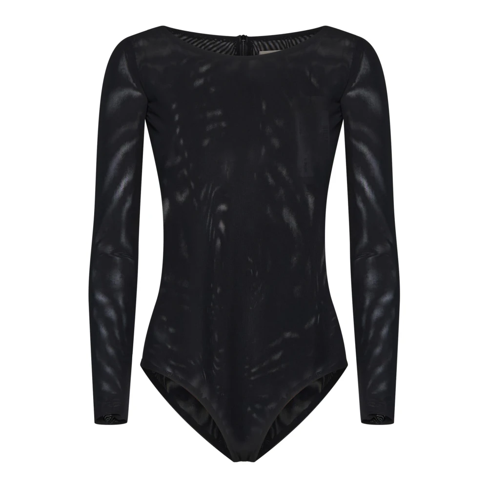 Blanca Vita Elegante Top met Girocollo Hals Black Dames