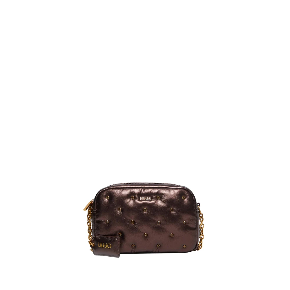 Liu Jo Bruine schoudertas met gouden details Brown Dames