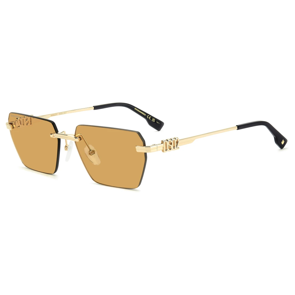 Dsquared2 Men's Gold Rectangular Sunglasses