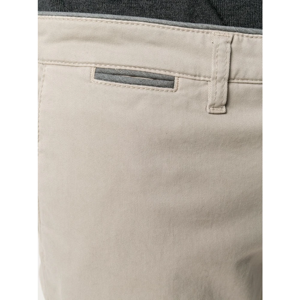 Eleventy Katoenen broek met zij- en achterzakken Beige Heren