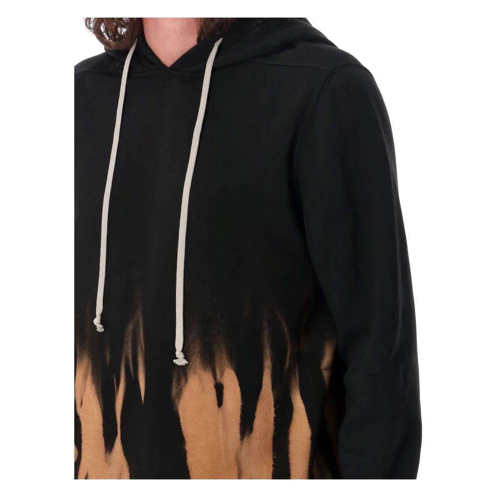Rick Owens Black Flames Knitwear Pullover Hoodie Black Heren