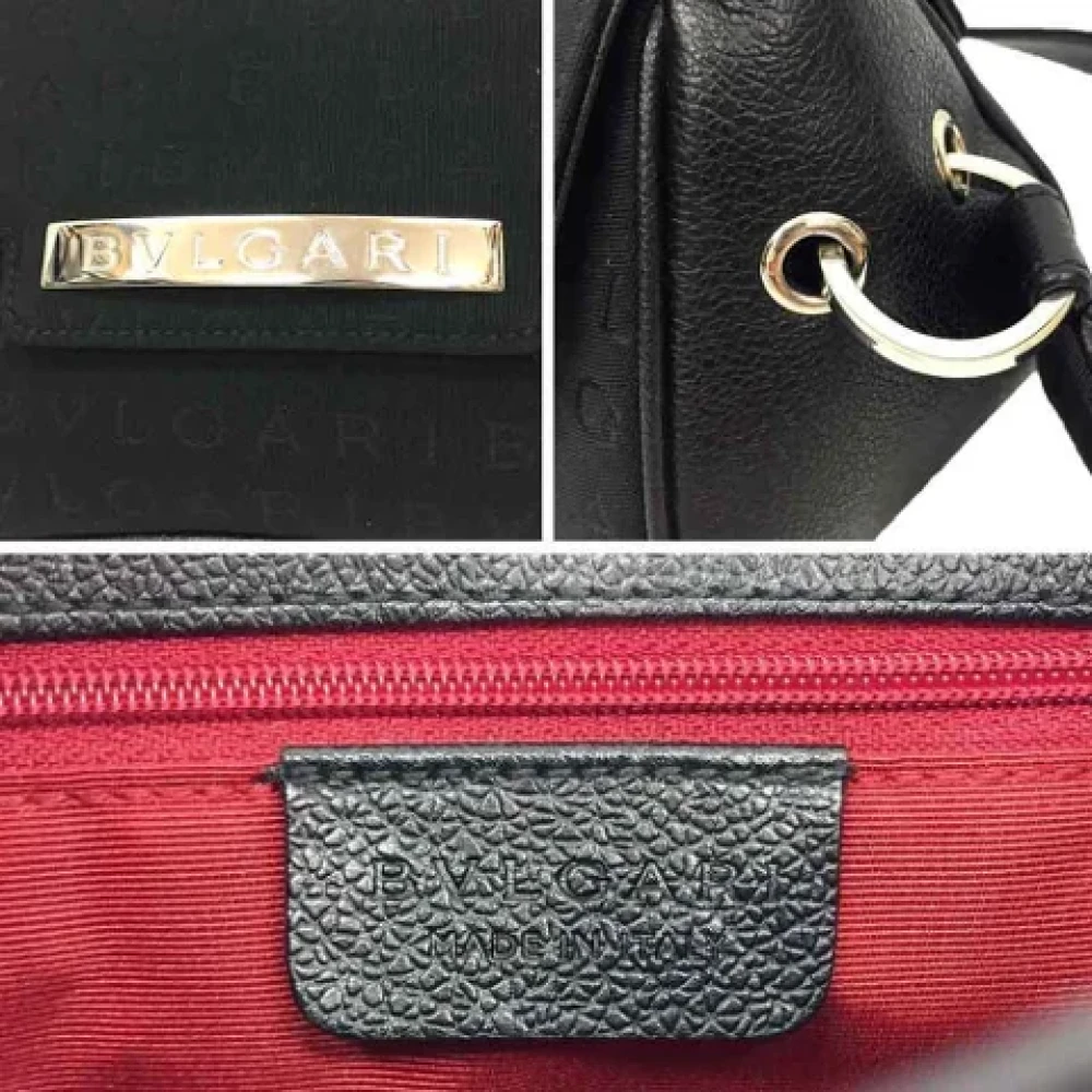 Bvlgari Vintage Pre-owned Canvas handbags Black Dames