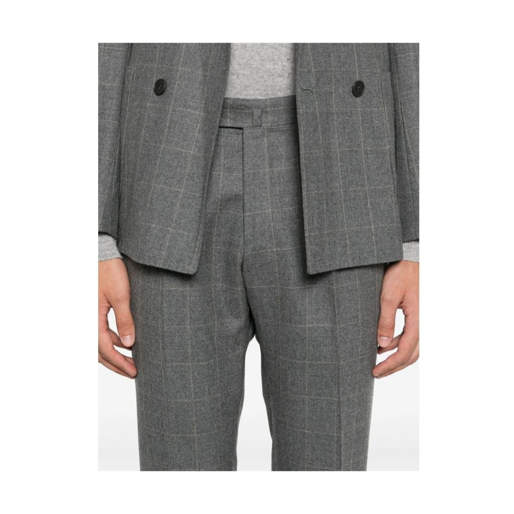 Gabo Napoli Grijze Wolruit Blazer en Broek Gray Heren