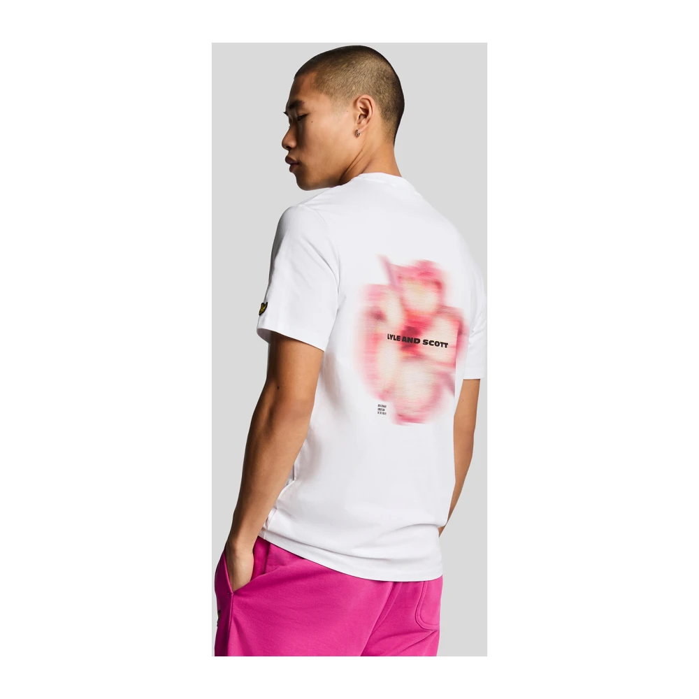 Lyle & Scott SS T-shirts Motion Floral Grafisch T-shirt White Heren