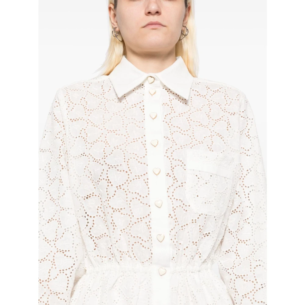 Zimmermann Wit Kant Hart Geborduurde Jumpsuit White Dames