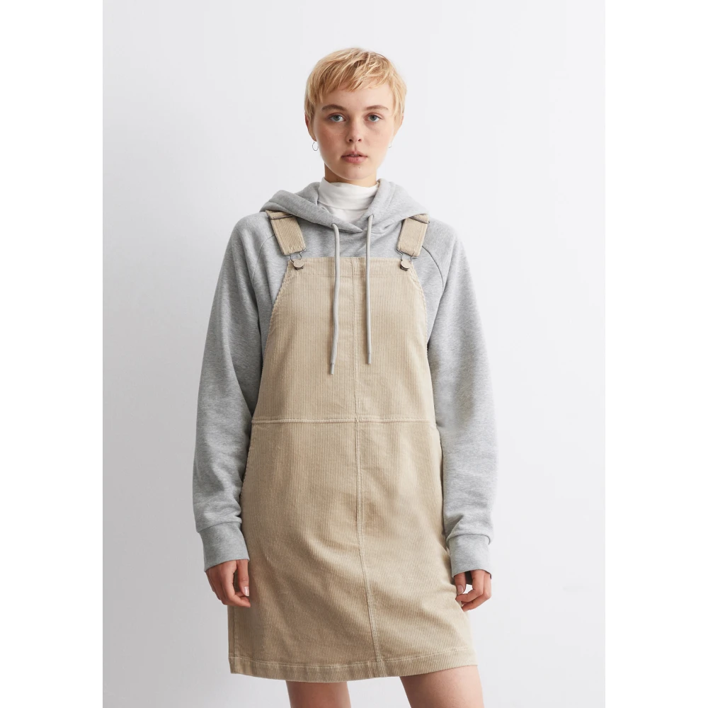 Marc O'Polo Ribfluwelen tuinbroekjurk normaal Beige Dames
