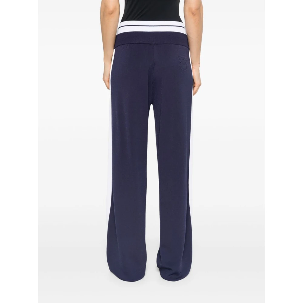 pinko Blauwe Broek met Trekkoord Tailleband Blue Dames