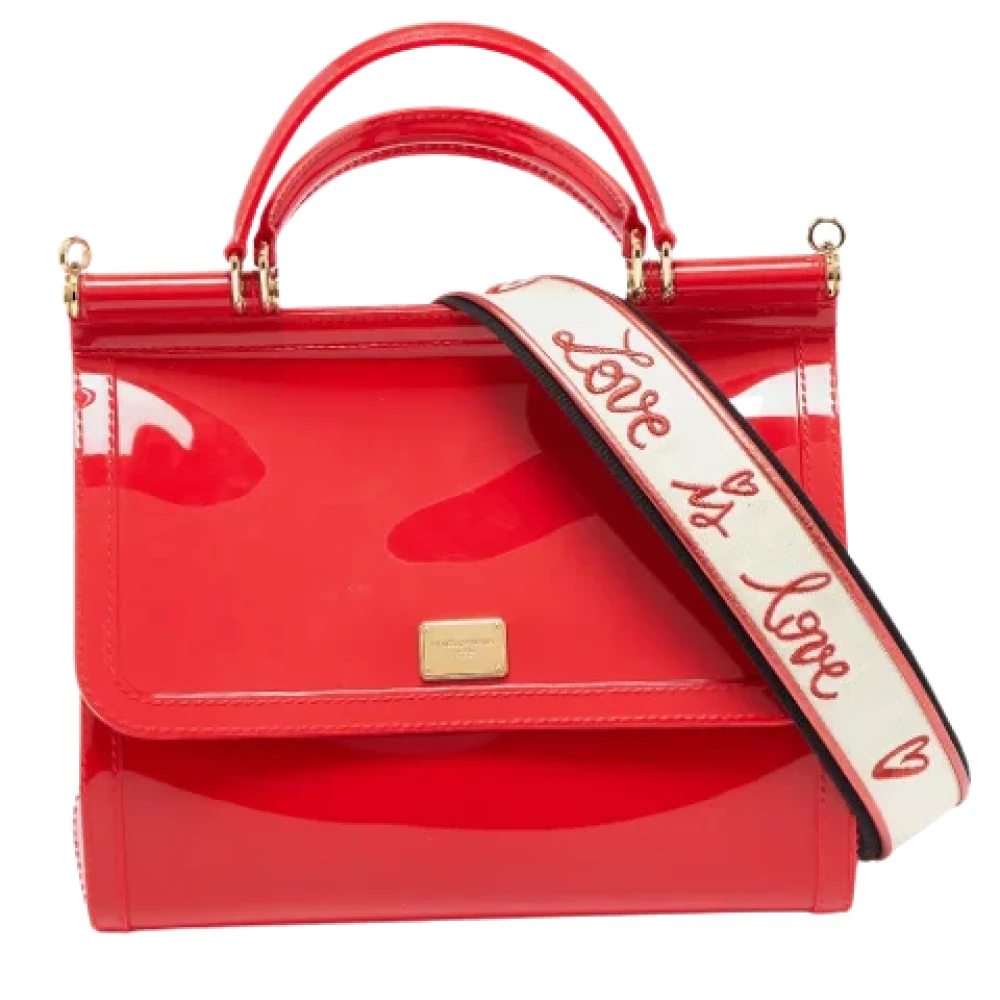Dolce & Gabbana Pre-owned Rubber handbags Red Dames