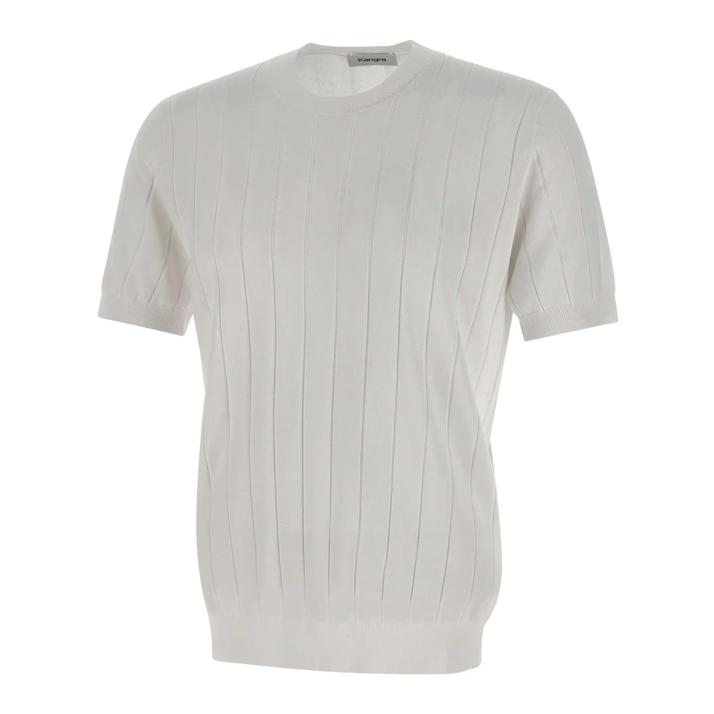 Kangra Men's White Round-Neck Knitwear, 2XL, Jumpers