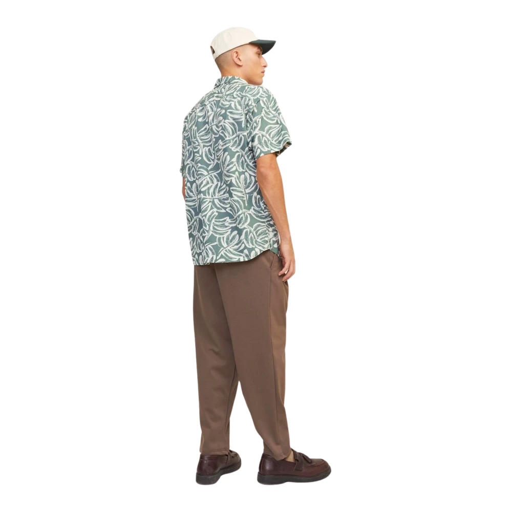 jack & jones Bloemen korte mouw overhemd Lafayette Blue Heren