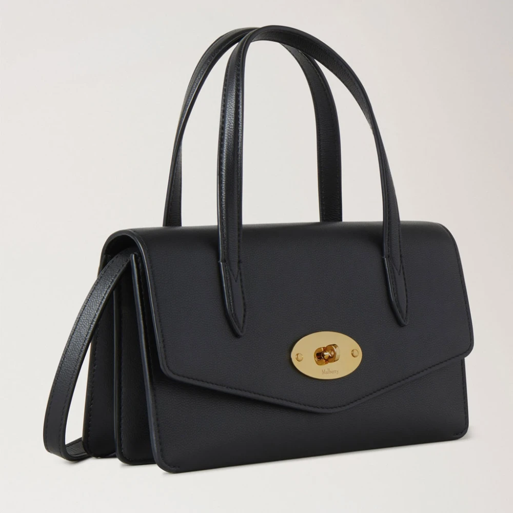 Mulberry Klassieke Zwarte Top Handvat Tas Black Dames